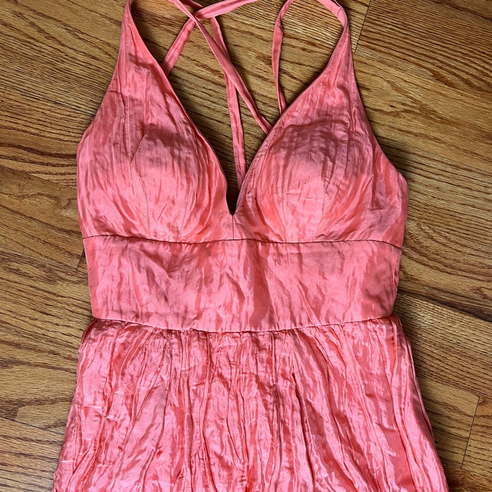 Nicole Miller Silk Coral Dress - Picture 3 of 8